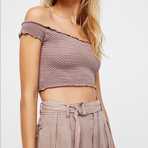 Free People smocked crop top